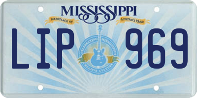 MS license plate LIP969