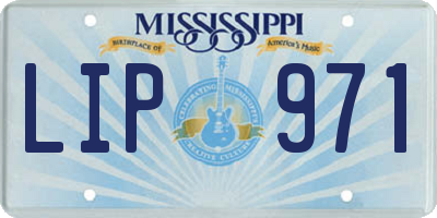 MS license plate LIP971