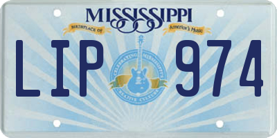 MS license plate LIP974