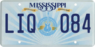MS license plate LIQ084