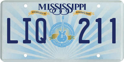 MS license plate LIQ211