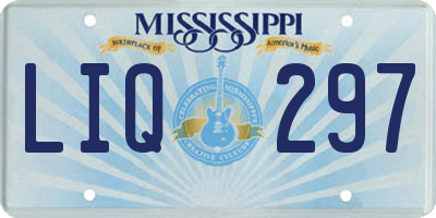 MS license plate LIQ297