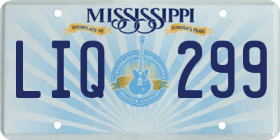 MS license plate LIQ299