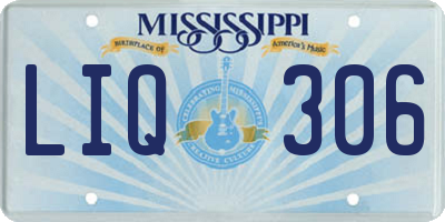 MS license plate LIQ306
