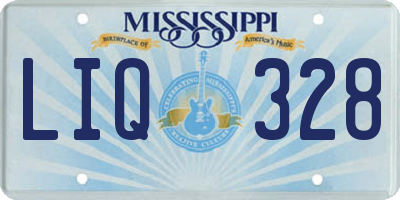 MS license plate LIQ328