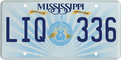 MS license plate LIQ336