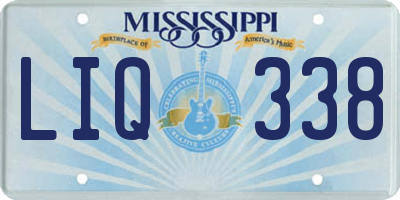 MS license plate LIQ338