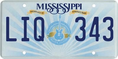 MS license plate LIQ343