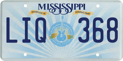 MS license plate LIQ368