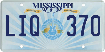 MS license plate LIQ370