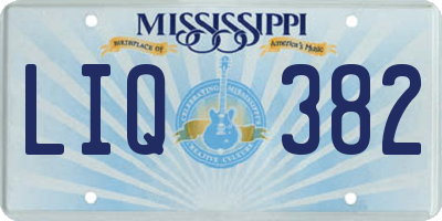 MS license plate LIQ382