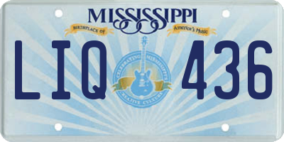 MS license plate LIQ436