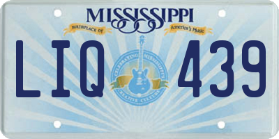 MS license plate LIQ439