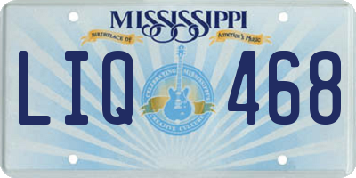 MS license plate LIQ468