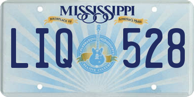 MS license plate LIQ528