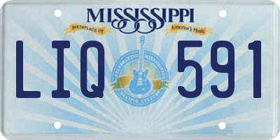 MS license plate LIQ591