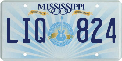 MS license plate LIQ824