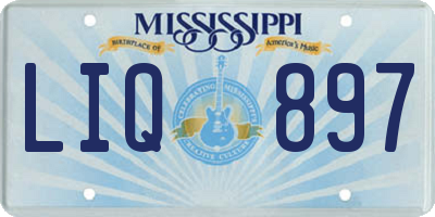 MS license plate LIQ897