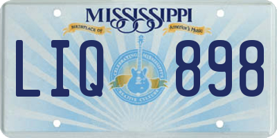 MS license plate LIQ898