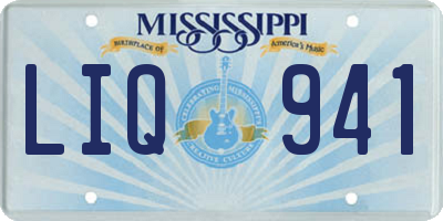 MS license plate LIQ941