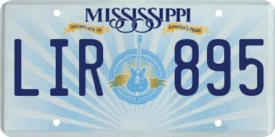 MS license plate LIR895