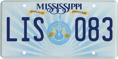 MS license plate LIS083