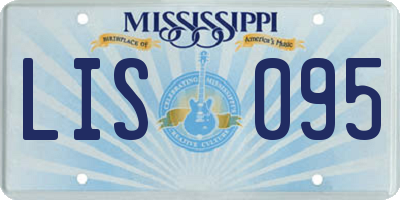 MS license plate LIS095