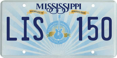 MS license plate LIS150