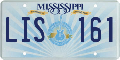 MS license plate LIS161