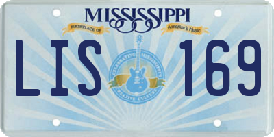 MS license plate LIS169