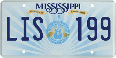 MS license plate LIS199