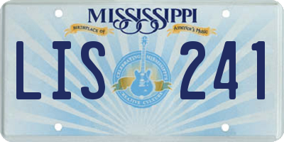 MS license plate LIS241