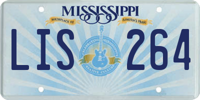 MS license plate LIS264