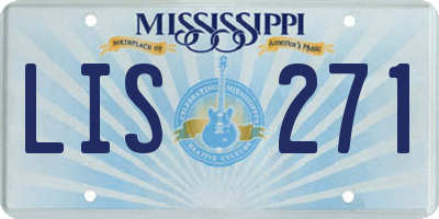 MS license plate LIS271
