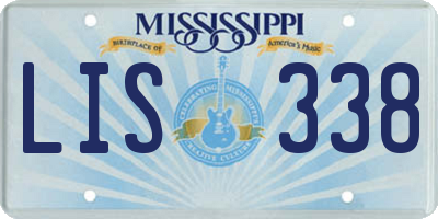 MS license plate LIS338
