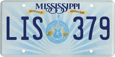 MS license plate LIS379