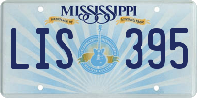 MS license plate LIS395