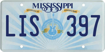 MS license plate LIS397