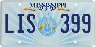 MS license plate LIS399