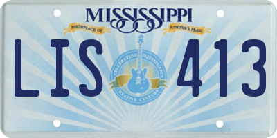MS license plate LIS413