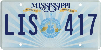 MS license plate LIS417