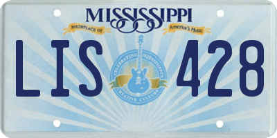 MS license plate LIS428