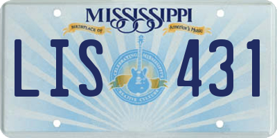 MS license plate LIS431