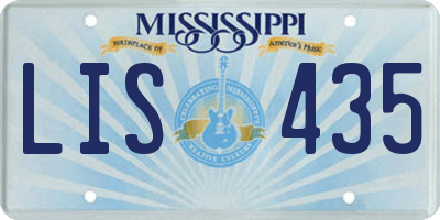 MS license plate LIS435