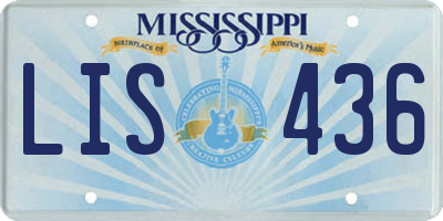 MS license plate LIS436