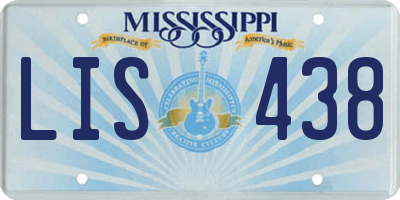 MS license plate LIS438