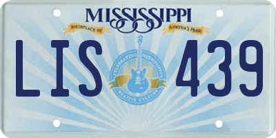 MS license plate LIS439