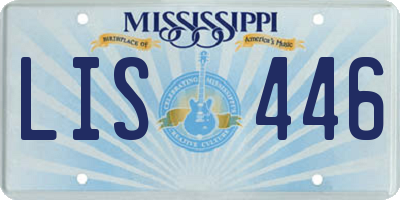 MS license plate LIS446