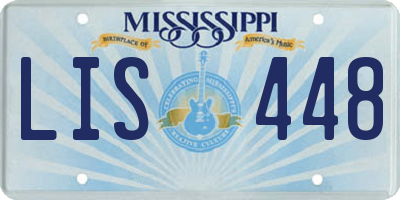 MS license plate LIS448