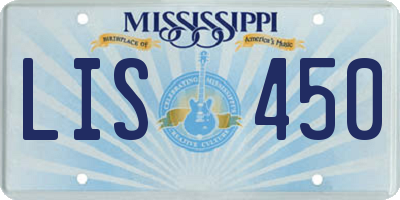 MS license plate LIS450